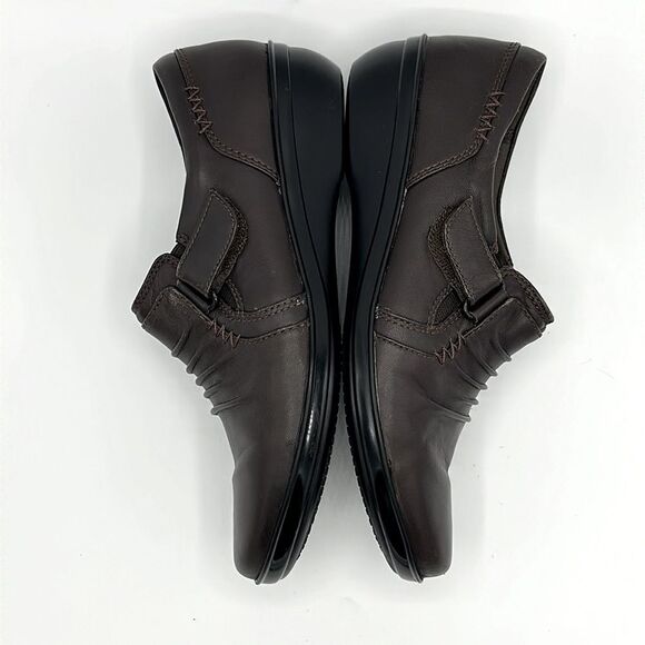 Clarks Size 7M Everlay Brown Coda Dark Leather Slip On - Picture 10 of 15